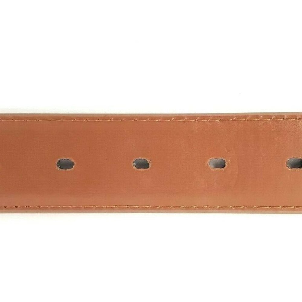 Men's Leather 1.25" Non Reversible Belt Brown Croc - Picture 11 of 11